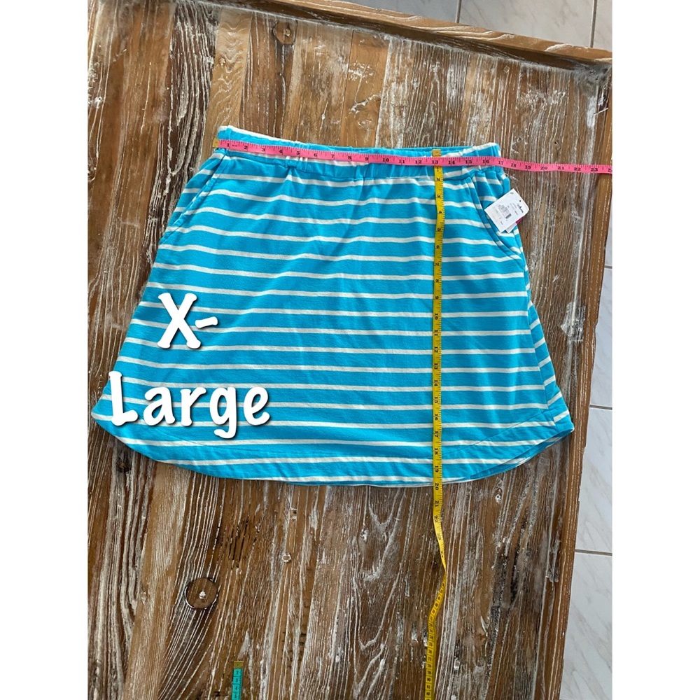 BOGO Fresh Produce Avery turquoise striped skirt NWTS L - Picture 4 of 10